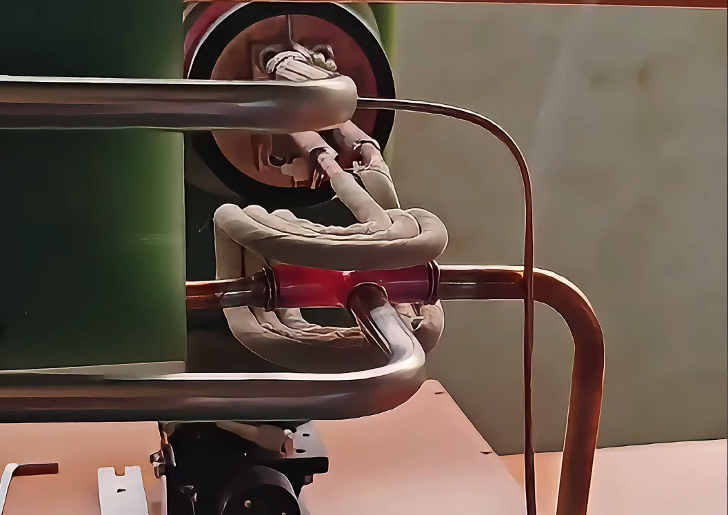 T型銅管接頭焊接別用氣焊了！手持式高頻焊機3秒速焊超省心