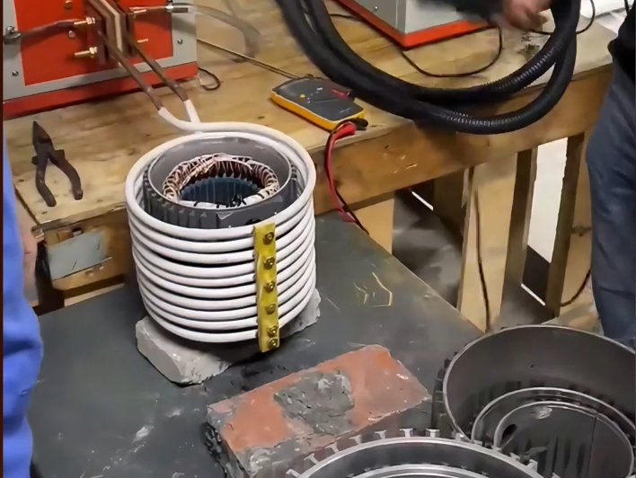 ?一款設備解決電機裝配難題，感應加熱來了！